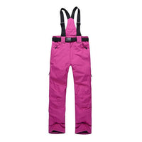 Sports Women Ski Pants Suspenders Men Windproof Waterproof Warm Colorful Snow-Snow Pants-Bargain Bait Box-Red-S-Bargain Bait Box