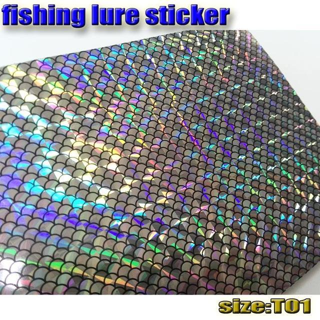 Sticker Fish Scale Skin ,Holographic, 10Papers Fishing Stickers 73Mm X 100Mm-Holographic Stickers-Bargain Bait Box-T01 10paper-Bargain Bait Box