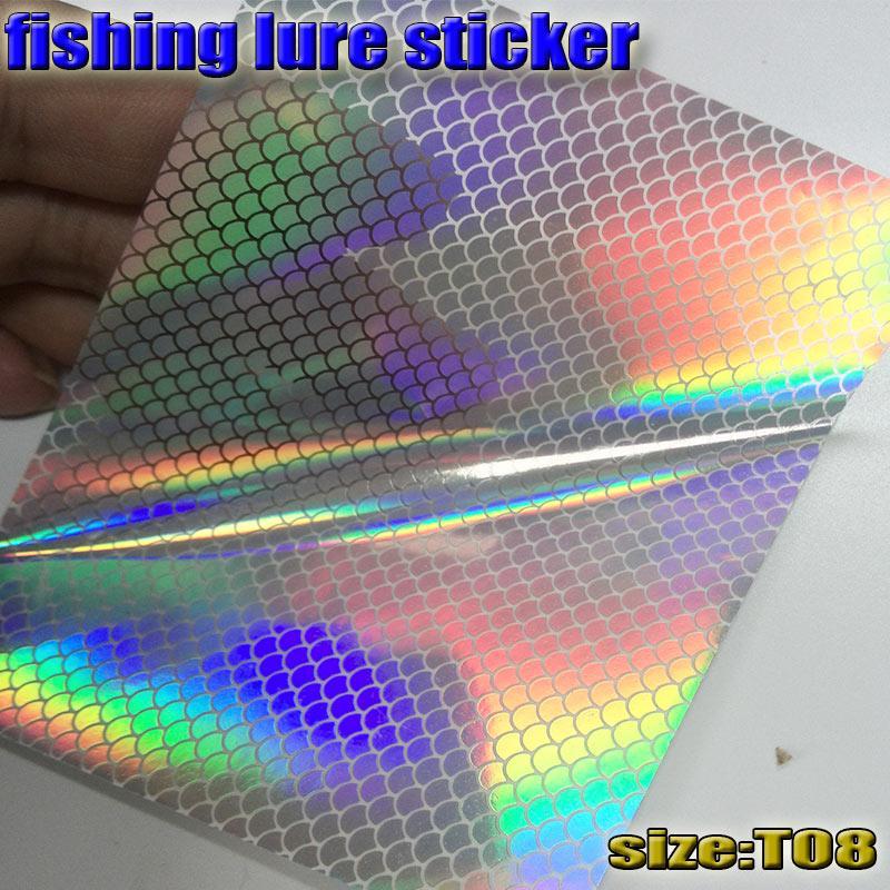 Sticker Fish Scale Skin ,Holographic, 10Papers Fishing Stickers 73Mm X 100Mm-Holographic Stickers-Bargain Bait Box-T08 10paper-Bargain Bait Box