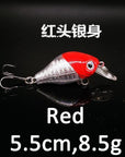 Swim Fish Hard Crank Bait Minnow Mini Fishing Crankbait Lure Crazy Luminous-Crankbaits-Bargain Bait Box-55mm red-Bargain Bait Box