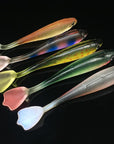T Tail Soft Fish 9Cm/5G Back Groove Rainbow Pvc Baits 5 Pieces/Lot-Unrigged Plastic Swimbaits-Bargain Bait Box-Blue Purple-Bargain Bait Box