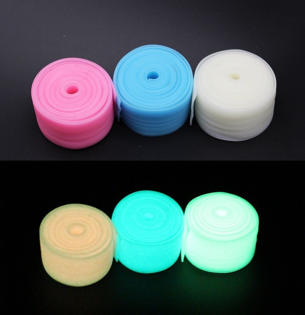 Tigofly 150Cm Silicone Skirts 3 Colors 0.5Mm Thick Luminous Glow Diy Spinner-Glow Baits-Bargain Bait Box-Assorted each 50cm-Bargain Bait Box