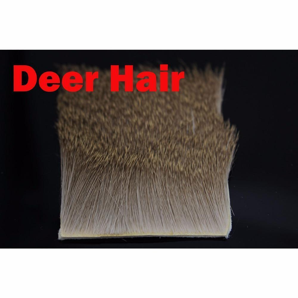 Tigofly 2 Pcs/Lot Deer Hair Elk Body Hair Short Slim Thin Fur 6Cmx6Cm Dry-Fly Tying Materials-Bargain Bait Box-Bargain Bait Box