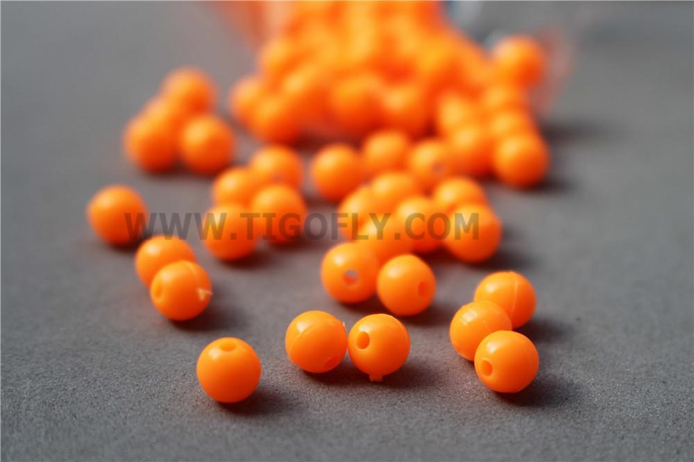 Tigofly 200 Pcs/Lot Plastic Round Orange Fishing Beads Floating Bobber Bulk-Fishing Beads-Bargain Bait Box-Bargain Bait Box