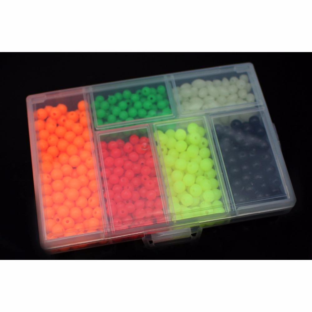 Tigofly 850Pcs/Box Plastic Fishing Beads Round&Oval Luminous Sea Floating Rigs-Fishing Beads-Bargain Bait Box-Bargain Bait Box