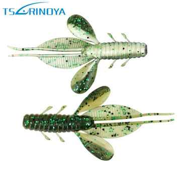 Trulinoya 6Pcs Soft Baits 90Mm/4.7G Shrimp Fishing Insect Silicone Bait Ria Para-Creatures-Bargain Bait Box-Color B-Bargain Bait Box