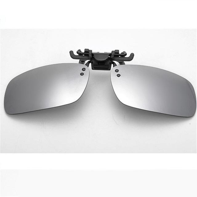 Uv400 Polarized Lens Myopia Clip On Sunglasses Men Women Night Vision Clip On-Polarized Sunglasses-Bargain Bait Box-Silver-Black-Bargain Bait Box