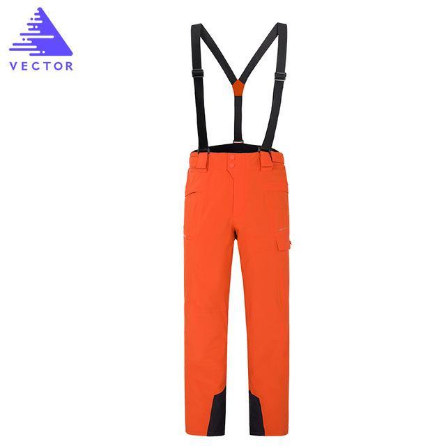 Vector Ski Pants Men Women Warm Waterproof Snow Skiing Snowboard Pants-Snow Pants-Bargain Bait Box-Men Orange-S-Bargain Bait Box