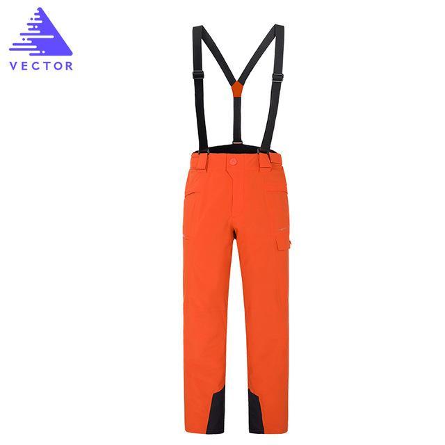 Vector Ski Pants Men Women Warm Waterproof Snow Skiing Snowboard Pants-Snow Pants-Bargain Bait Box-Women Orange-S-Bargain Bait Box