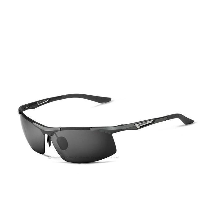 Veithdia Aluminum Magnesium Semi Rimless Sunglasses Polarized Men Coating Mirror-Polarized Sunglasses-Bargain Bait Box-gray with box 1-Bargain Bait Box