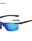 Veithdia Aluminum Magnesium Sunglasses Polarized Men Semi Rimless Coating Mirror-Polarized Sunglasses-Bargain Bait Box-blue with box2-Bargain Bait Box