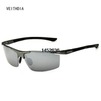 Veithdia Aluminum Magnesium Sunglasses Polarized Men Semi Rimless Coating Mirror-Polarized Sunglasses-Bargain Bait Box-white with box1-Bargain Bait Box