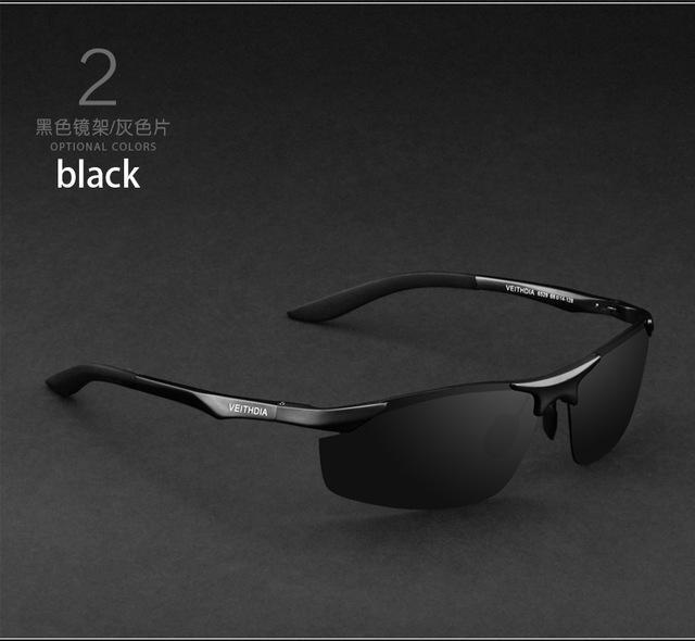Veithdia Aluminum Polarized Sunglasses Men Sports Sun Glasses Driving Glasses-Polarized Sunglasses-Bargain Bait Box-black with box2-Bargain Bait Box