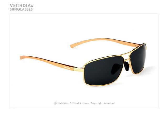 Veithdia Polarized Men&#39;S Sunglasses Aluminum Sun Glasses Eyewear For Men-Polarized Sunglasses-Bargain Bait Box-Gold-Bargain Bait Box