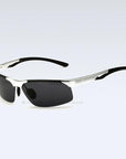 Veithdia Polarized Sunglasses Men Sun Glasses Al Box Male Eyeglasses Oculos De-Polarized Sunglasses-Bargain Bait Box-silver-Bargain Bait Box