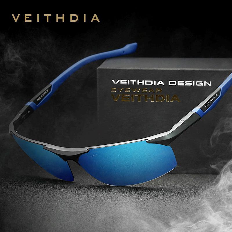 Veithdia Polarized Sunglasses Men Sun Glasses With Al Box Gafas Oculos De Sol-Polarized Sunglasses-Bargain Bait Box-black-Bargain Bait Box