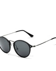 Veithdia Vintage Unisex Aviation Aluminum Round Polarized Sunglasses Men Women-Polarized Sunglasses-Bargain Bait Box-Black with box2-Bargain Bait Box