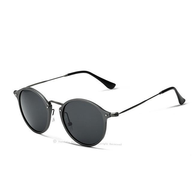Veithdia Vintage Unisex Aviation Aluminum Round Polarized Sunglasses Men Women-Polarized Sunglasses-Bargain Bait Box-Grey with box1-Bargain Bait Box