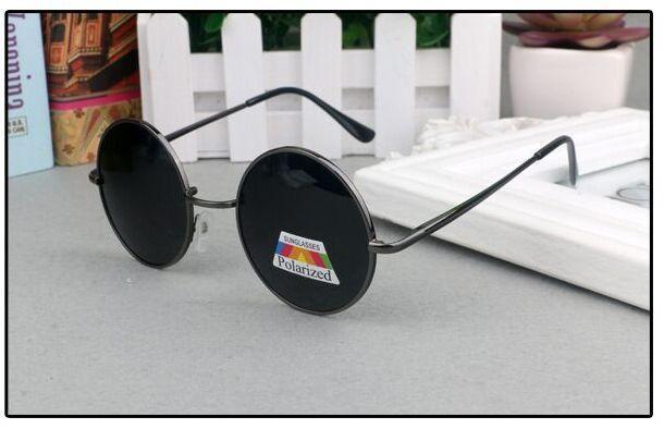 Vintage Polarized Sunglasses Men Round Metal Steampunk Sun Glsses Alloy Metal-Polarized Sunglasses-Bargain Bait Box-Gun Frame Gray-Bargain Bait Box