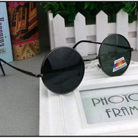 Vintage Polarized Sunglasses Men Round Metal Steampunk Sun Glsses Alloy Metal-Polarized Sunglasses-Bargain Bait Box-Gun Frame Green-Bargain Bait Box