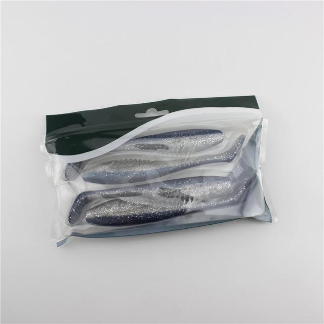 W&amp;K 13 Cm /5 Inch Soft Plastic With Paddle Tail For Musky Fishing Freshwater-Unrigged Plastic Swimbaits-Bargain Bait Box-Navy Blue-Bargain Bait Box