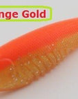W&K 13 Cm /5 Inch Soft Plastic With Paddle Tail For Musky Fishing Freshwater-Unrigged Plastic Swimbaits-Bargain Bait Box-Orange gold-Bargain Bait Box