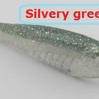 W&K 13 Cm /5 Inch Soft Plastic With Paddle Tail For Musky Fishing Freshwater-Unrigged Plastic Swimbaits-Bargain Bait Box-Silvery green-Bargain Bait Box
