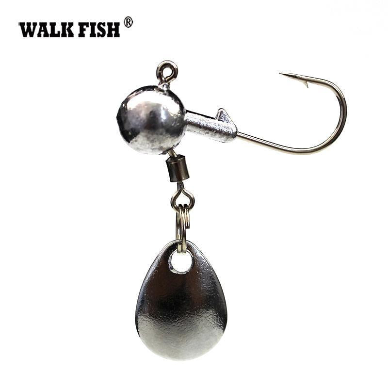 Walk Fish 5Pcs/Lot Fishing Round Shape Ball Jig Head Hook 2G 4G High Carbon-Roundhead &amp; Specialty Jigs-Bargain Bait Box-5Pcs 2g-Bargain Bait Box