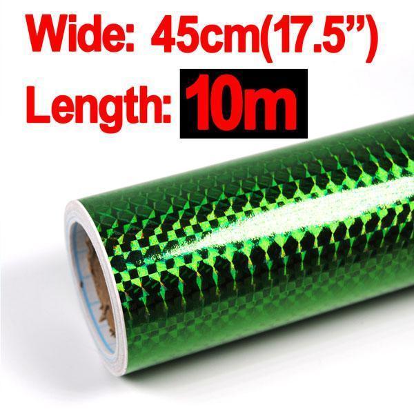 Wifreo 1 Roll Lure Building Jig Squid Skin Holographic Adhesive Film Sticker-Holographic Stickers-Bargain Bait Box-10meter green-Bargain Bait Box
