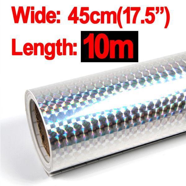 Wifreo 1 Roll Lure Building Jig Squid Skin Holographic Adhesive Film Sticker-Holographic Stickers-Bargain Bait Box-10meter silver-Bargain Bait Box