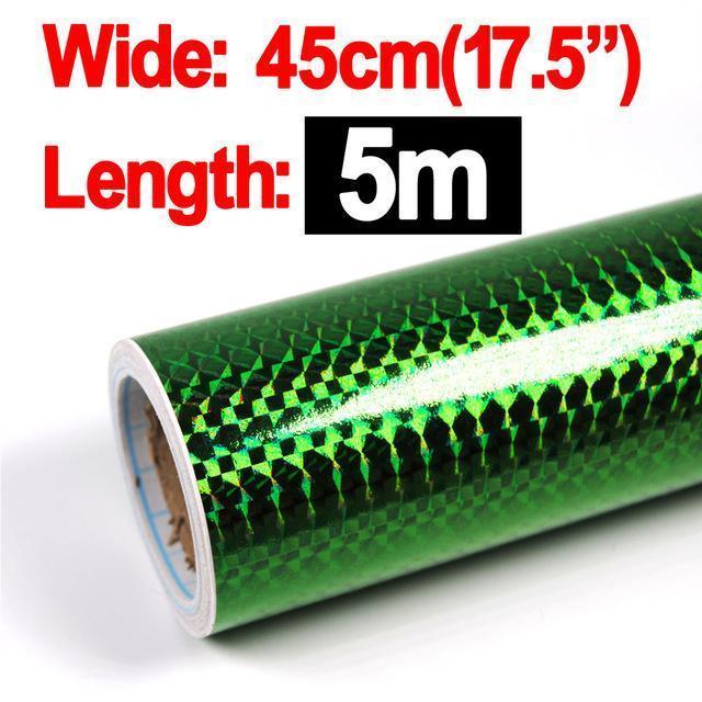 Wifreo 1 Roll Lure Building Jig Squid Skin Holographic Adhesive Film Sticker-Holographic Stickers-Bargain Bait Box-5meter green-Bargain Bait Box