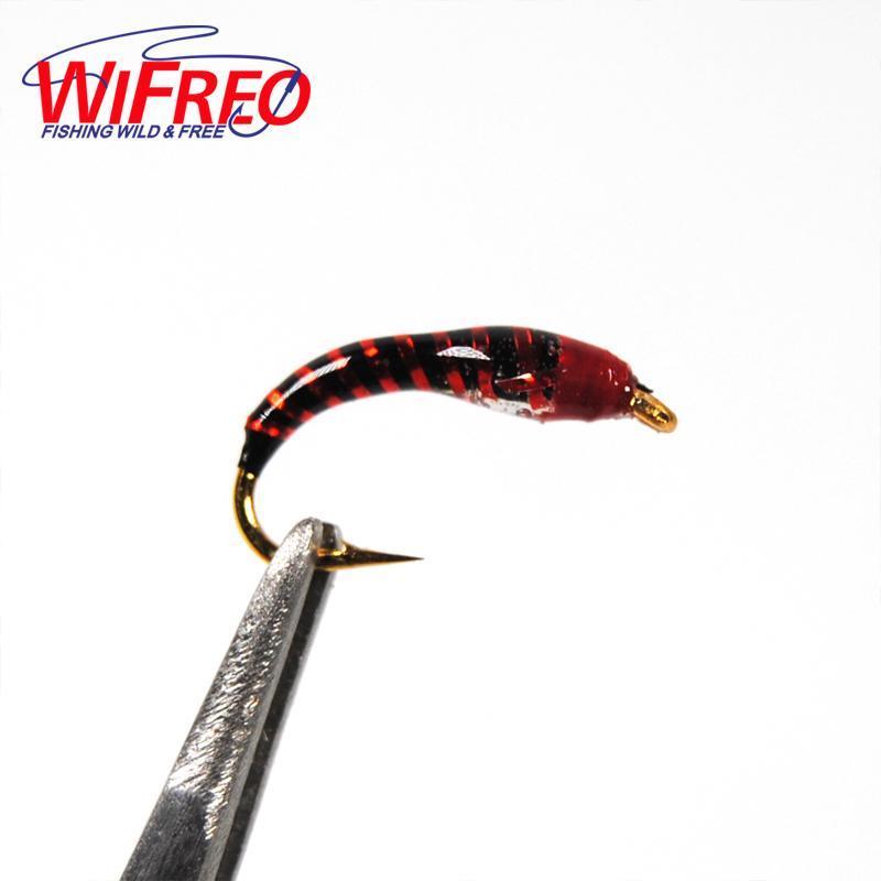 Wifreo 12Pcs Epoxy Nymph Flies Midge Hegene Buzzers Trout Fishing Bait Lures-Flies-Bargain Bait Box-12pcs-Bargain Bait Box