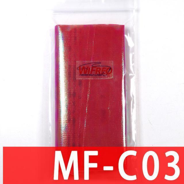 Wifreo 15Cmx110Cm Metalic Holographic Flash Film Mesh Back Durable Sabiki Fish-Holographic Stickers-Bargain Bait Box-1BAG MFC03-Bargain Bait Box