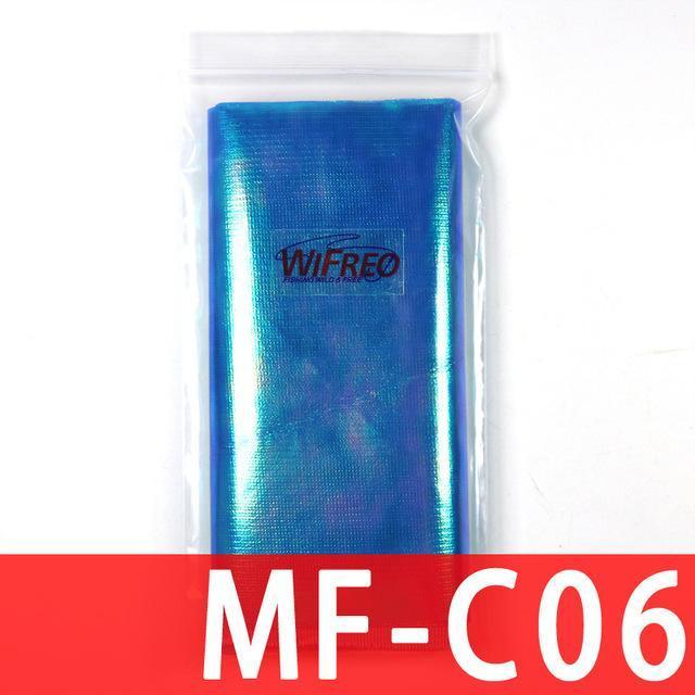Wifreo 15Cmx110Cm Metalic Holographic Flash Film Mesh Back Durable Sabiki Fish-Holographic Stickers-Bargain Bait Box-1BAG MFC06-Bargain Bait Box