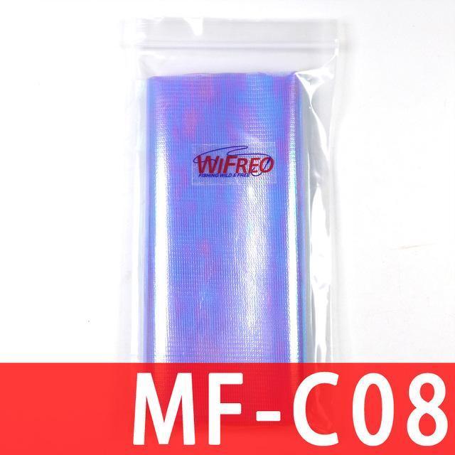 Wifreo 15Cmx110Cm Metalic Holographic Flash Film Mesh Back Durable Sabiki Fish-Holographic Stickers-Bargain Bait Box-1BAG MFC08-Bargain Bait Box
