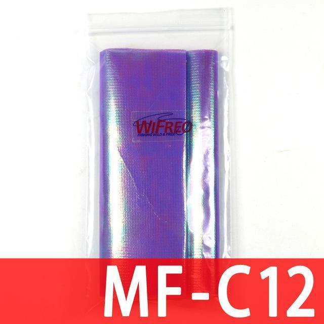 Wifreo 15Cmx110Cm Metalic Holographic Flash Film Mesh Back Durable Sabiki Fish-Holographic Stickers-Bargain Bait Box-1BAG MFC12-Bargain Bait Box