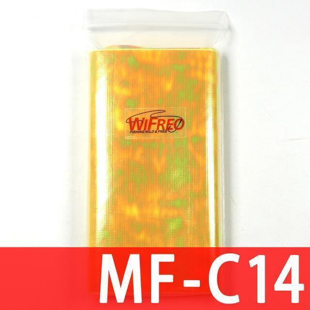 Wifreo 15Cmx110Cm Metalic Holographic Flash Film Mesh Back Durable Sabiki Fish-Holographic Stickers-Bargain Bait Box-1BAG MFC14-Bargain Bait Box