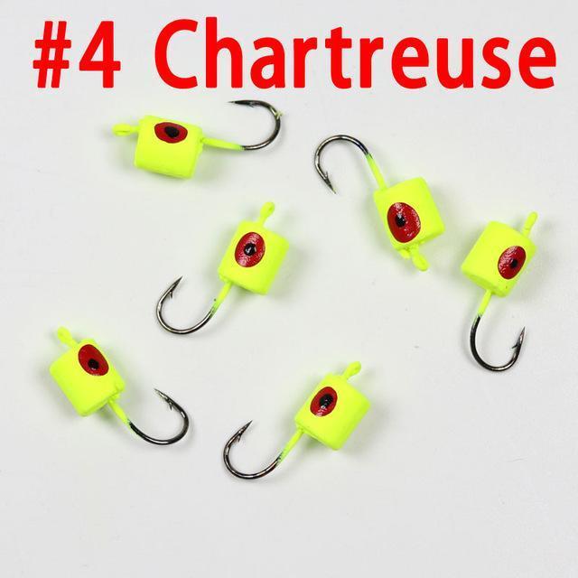 Wifreo 6Pcs Foam Popper Head With Hook Floating Popper Lure Tying Material-Top Water Baits-Bargain Bait Box-6pcs chartreuse-Bargain Bait Box