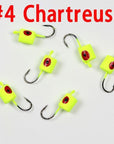 Wifreo 6Pcs Foam Popper Head With Hook Floating Popper Lure Tying Material-Top Water Baits-Bargain Bait Box-6pcs chartreuse-Bargain Bait Box