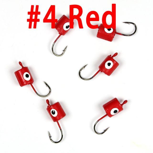 Wifreo 6Pcs Foam Popper Head With Hook Floating Popper Lure Tying Material-Top Water Baits-Bargain Bait Box-6pcs red-Bargain Bait Box