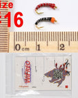 Wifreo 6Pcs Trout Fly Fishing Flies Nymph Chironomids Buzzers Worm Scud Pheasant-Flies-Bargain Bait Box-bead expoxy buzzer-Bargain Bait Box