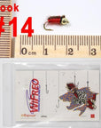 Wifreo 6Pcs Trout Fly Fishing Flies Nymph Chironomids Buzzers Worm Scud Pheasant-Flies-Bargain Bait Box-bead head red nymph-Bargain Bait Box