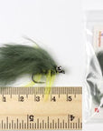 Wifreo 6Pcs Trout Fly Fishing Flies Streamer Fly Muddler Egg Leech Peacock-Flies-Bargain Bait Box-grey hackle bead-Bargain Bait Box