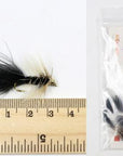 Wifreo 6Pcs Trout Fly Fishing Flies Streamer Fly Muddler Egg Leech Peacock-Flies-Bargain Bait Box-red hackle bead nymp-Bargain Bait Box