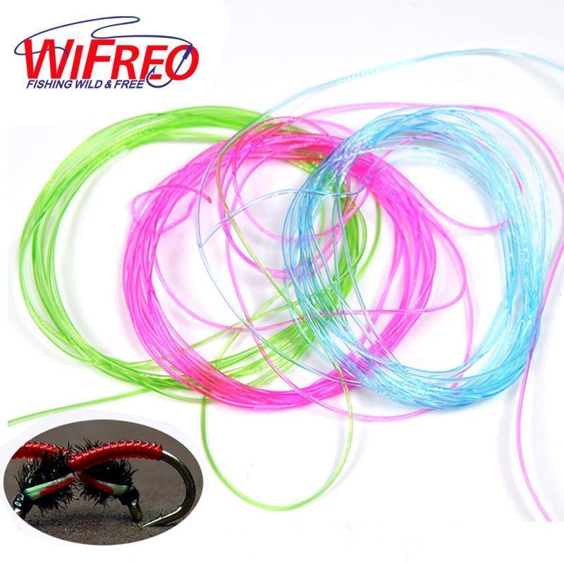 Wifreo Clear Stretch Rib Round Larvae Lace Nymph Ribbing Material Body Fly Tying-Fly Tying Materials-Bargain Bait Box-combo 1-Bargain Bait Box