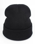 Women Hat Solid Knitted Beanie Hats For Women Mens Ladies Unisex Bone Cotton-Beanies-Bargain Bait Box-Black-Bargain Bait Box