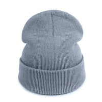Women Hat Solid Knitted Beanie Hats For Women Mens Ladies Unisex Bone Cotton-Beanies-Bargain Bait Box-Gray-Bargain Bait Box