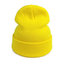 Women Hat Solid Knitted Beanie Hats For Women Mens Ladies Unisex Bone Cotton-Beanies-Bargain Bait Box-Yellow-Bargain Bait Box