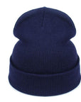 Women Hat Solid Knitted Beanie Hats For Women Mens Ladies Unisex Bone Cotton-Beanies-Bargain Bait Box-navy-Bargain Bait Box