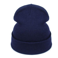 Women Hat Solid Knitted Beanie Hats For Women Mens Ladies Unisex Bone Cotton-Beanies-Bargain Bait Box-navy-Bargain Bait Box